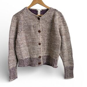 Sundance Button Front Cardigan Sweater Wool Cashmere Blend LARGE